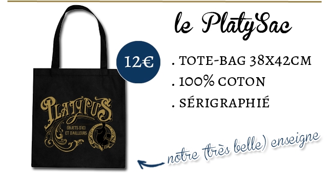 le Platy'Sae 12e TOTE-BAG 38X42CM 100% COTON SERIGRAPHIE OBJETS TDALLEURS notrre belle)enseigne belle enseigne