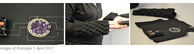 Images of Hands-On-Warm Prototype 1, April 2017