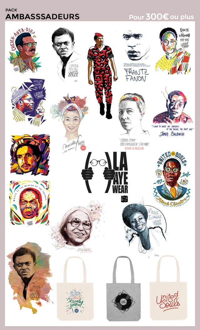 PACK AMBASSSADEURS Pour 300€ ou plus 1902-1972 LUMUMBA UNITED SOULS FANJON AMILCAR a To MAKE you of THE DON'T AMES BALOWIN LETERNEL SMONE DE WEAR Simone LUMUMBA UNITED