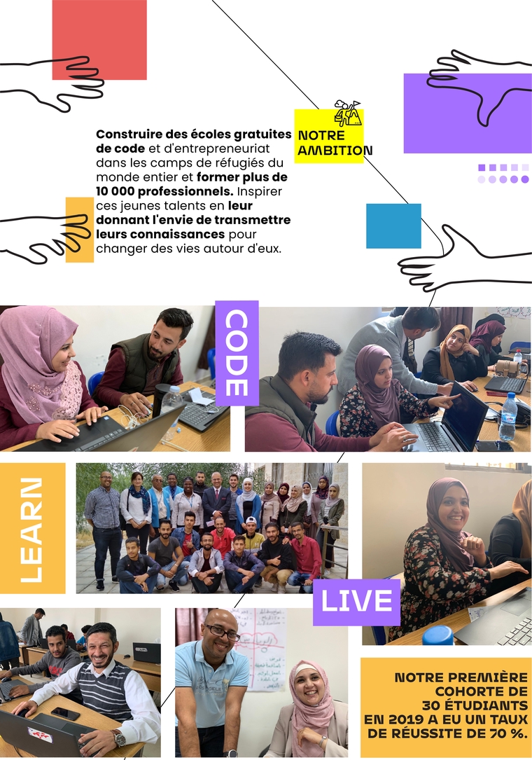 Créez 2 écoles de code pour des réfugiés en 2021