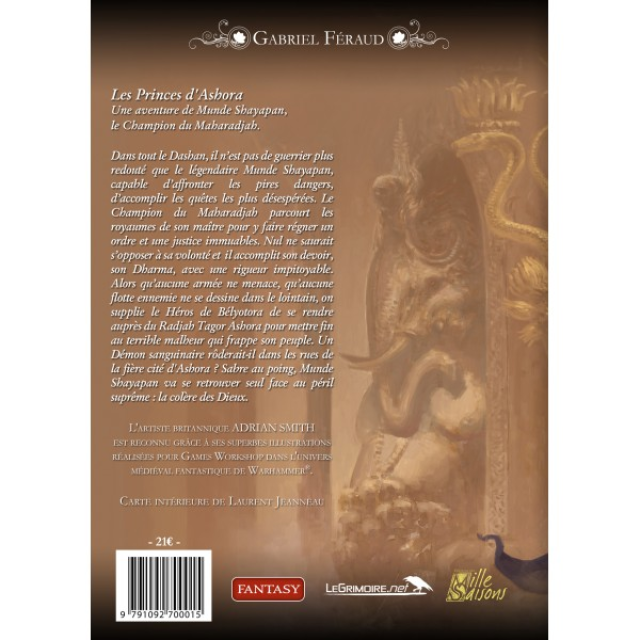 Quatrieme de couverture des Princes d'Ashora