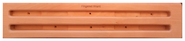 the Bigg Little Fingered - hangboard for training. Available in a beginner and pro version.