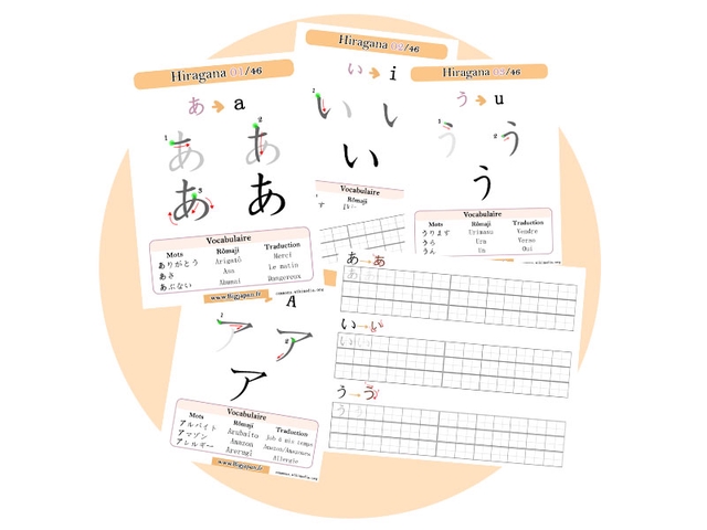 Hiragana 02/46 Hiragana 01/46 i Hiragana 03/46 2 a u 1 Vocabulaire Romaj Vocabulaire Mota Ramajl Traduction rinasu Vendre Vocabulaire Traduetion Ura Veran Mots Romaj A Out Arignti Le Munai Dangeroux A Mots Vocabulair Aruba daazon Job d Arerugi