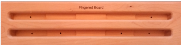 The Little Fingered - small hangboard perfect for the training and/or the warm up at the cliff. Available in beginner and pro versions.