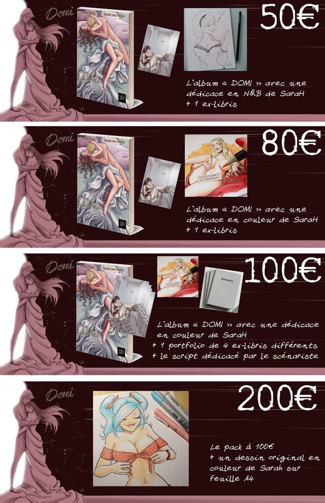 506 >> arec une dedicace en N&B de Sarah + 1 ex-libris 806 >> une dedicace en de Sarah + 1 ex-libris Hache 1006 Lalbum >> une dedicace en de Sarah 1 portfolio de 4 ex-libris differents le dedicace par scenariste 2006 be pack a + un dessin original en de Sarah sur