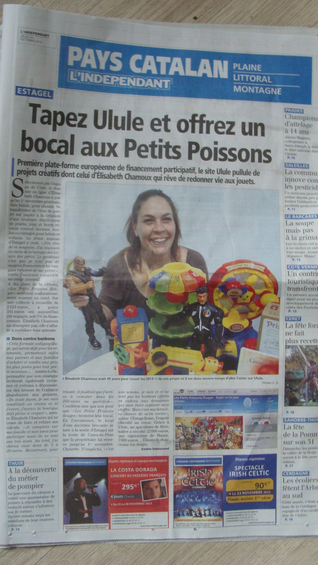 Les Petits Poissons Rouges Depot Vente Pour Enfants Ulule