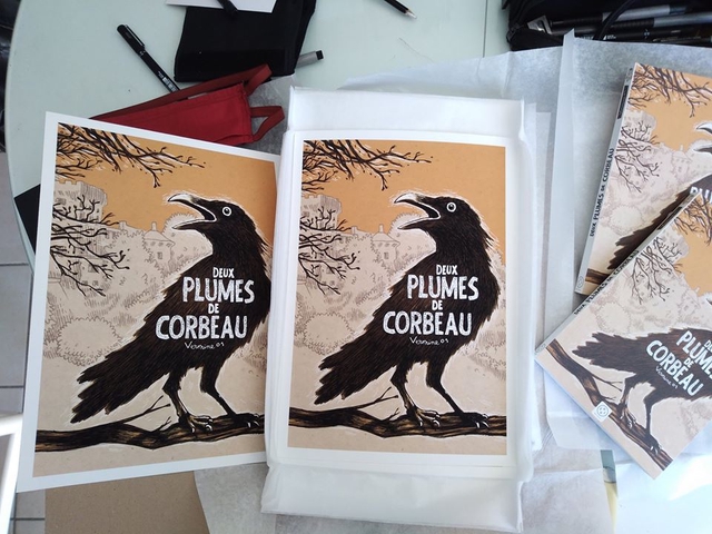 Deux plumes de corbeau